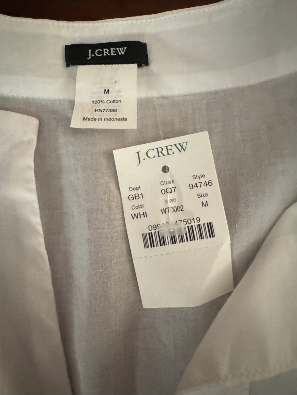 J.Crew White Cotton Voile Sheer Tunic Cover-Up Pleated Hem NWT M Coastal Chic - Picture 3 of 5